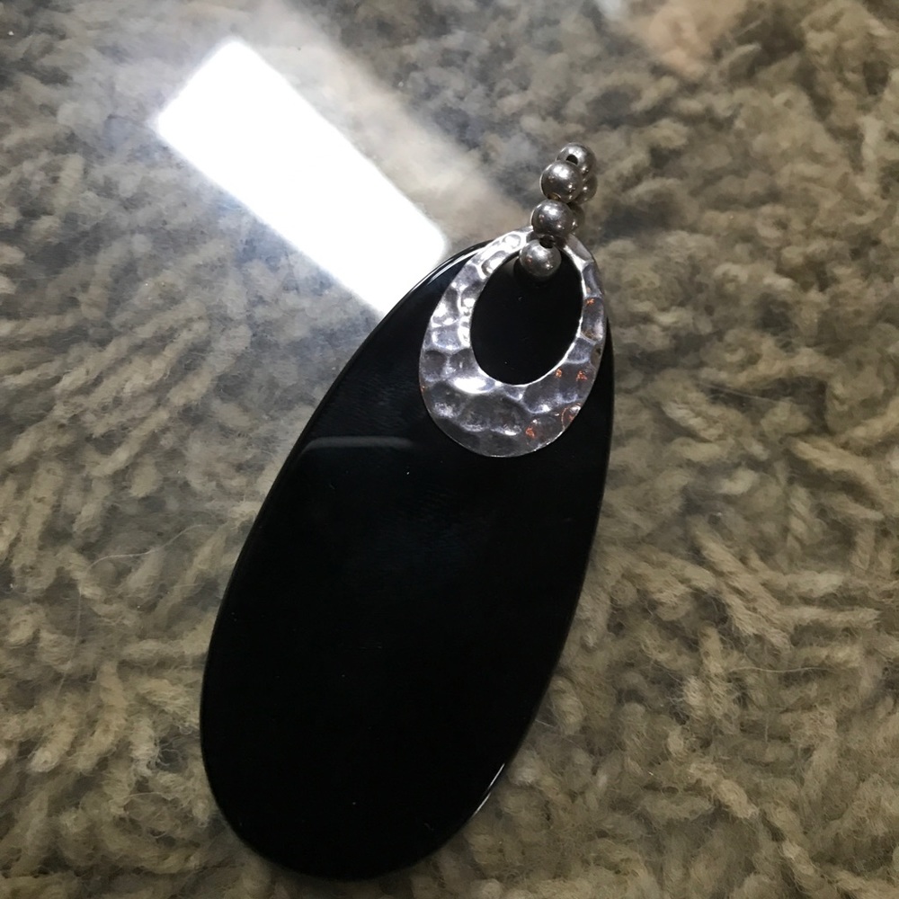 Silpada oval black onyx pendent