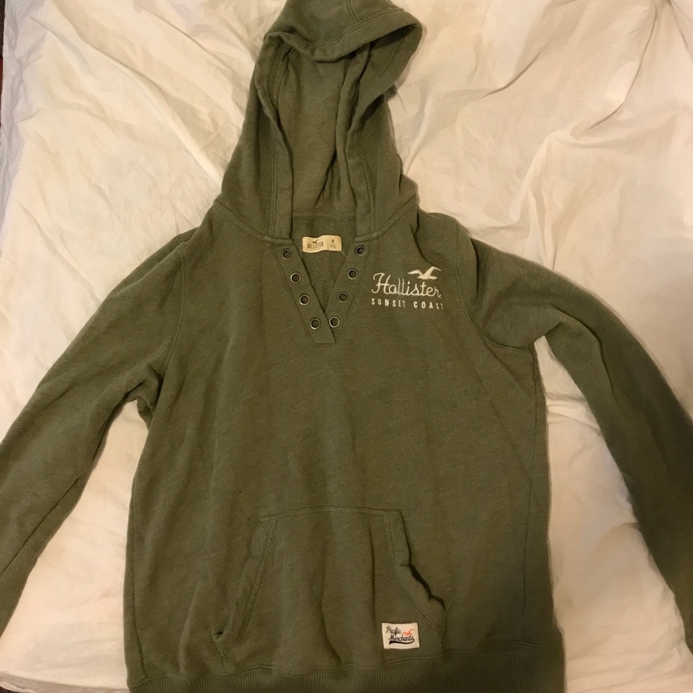 Olive Green Hollister Hoodie.