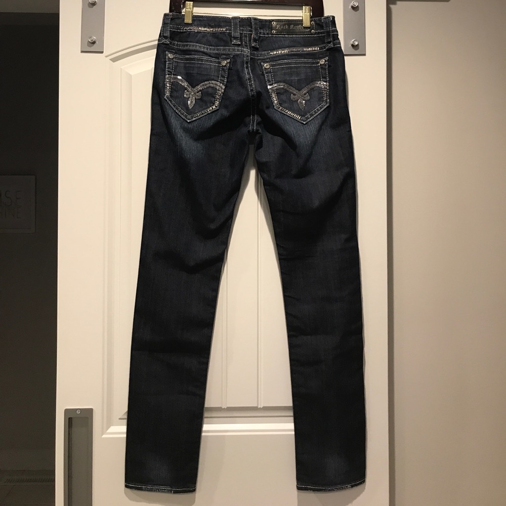 Size 29 Long Straight Leg Rock Revival Jeans.