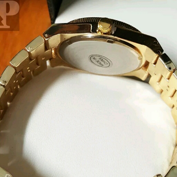 Luxury Gold Tone Hip Hop stylish watch & bracelet - Picture 6 of 6