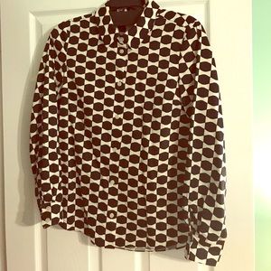 Kate Spade Bow Tile Print Blouse