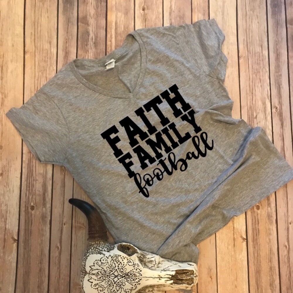 Faith, Family, Football V-Neck