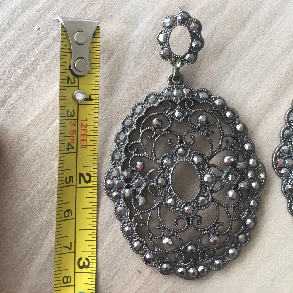 Chandelier Rhinestone Earrings - Picture 2 of 4