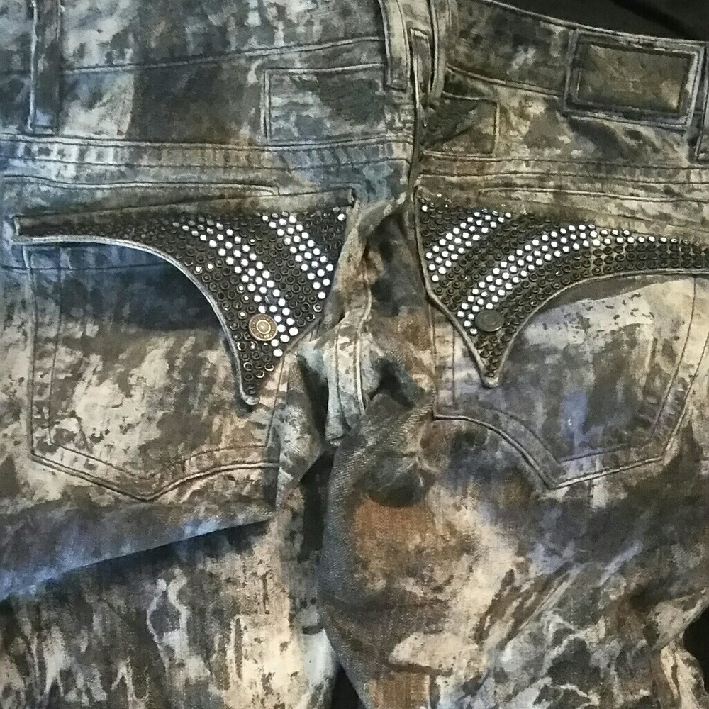 Size 36 blue and black robins jeans