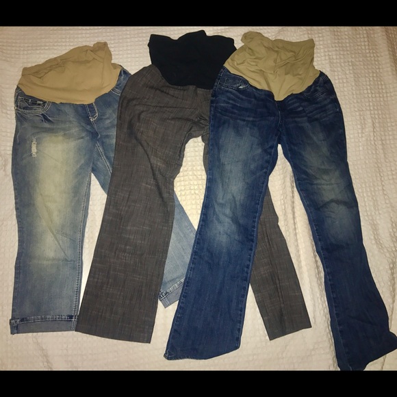 Maternity Jeans!! 👖 (3 pair) Bundle / Lot - Picture 2 of 3