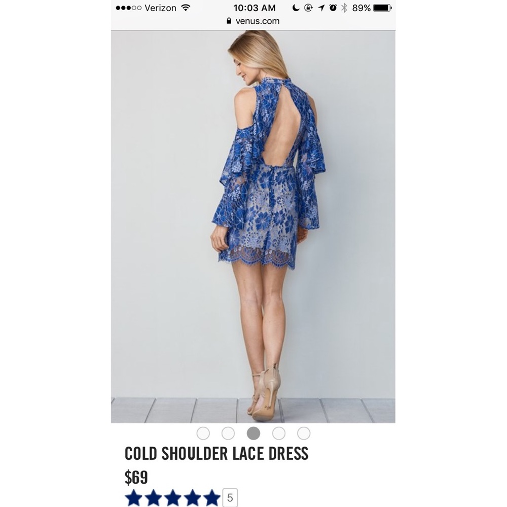 Cold Shoulder Lace Dress NWT
