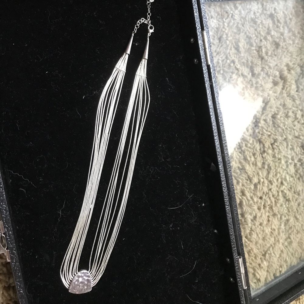 9 strand liquid Sterling silver necklace