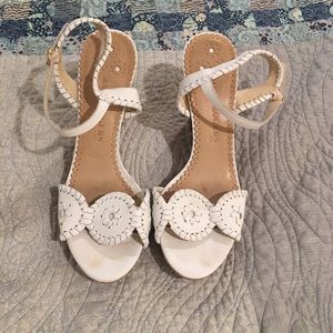 Jack Rogers white wedge sz 9