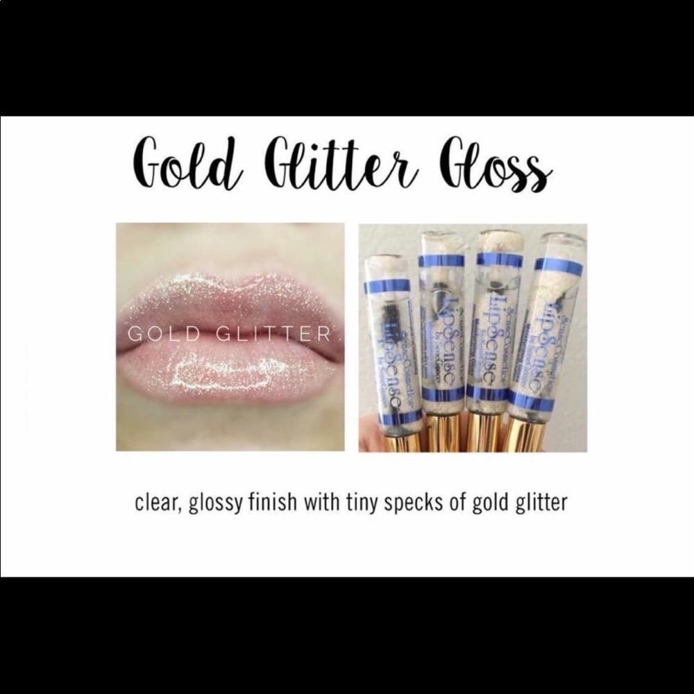 LAST ONE💋Moisturizing LipSense Gold Glitter Gloss