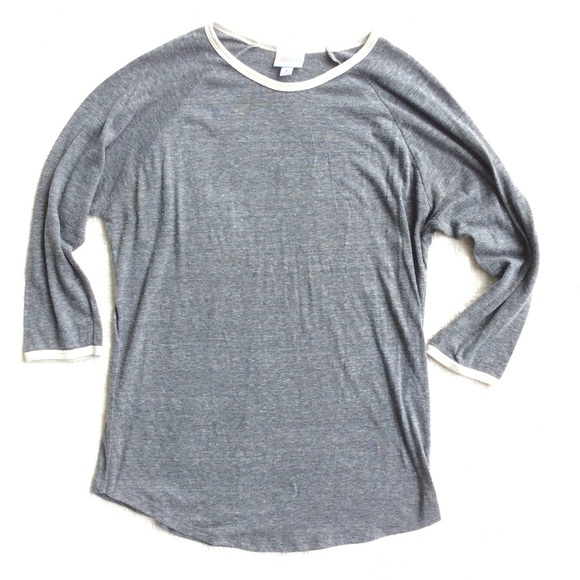 LuLaRoe Tops - {LuLaRoe} Solid Gray Randy Tee