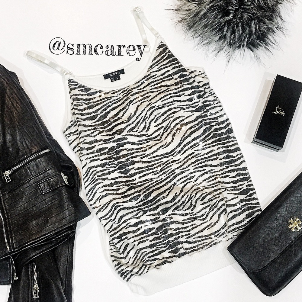 EUC LAYERING ANIMAL SEQUIN CAMISOLE