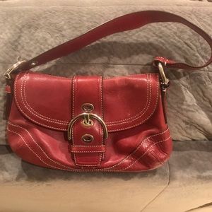 Small red coach purse