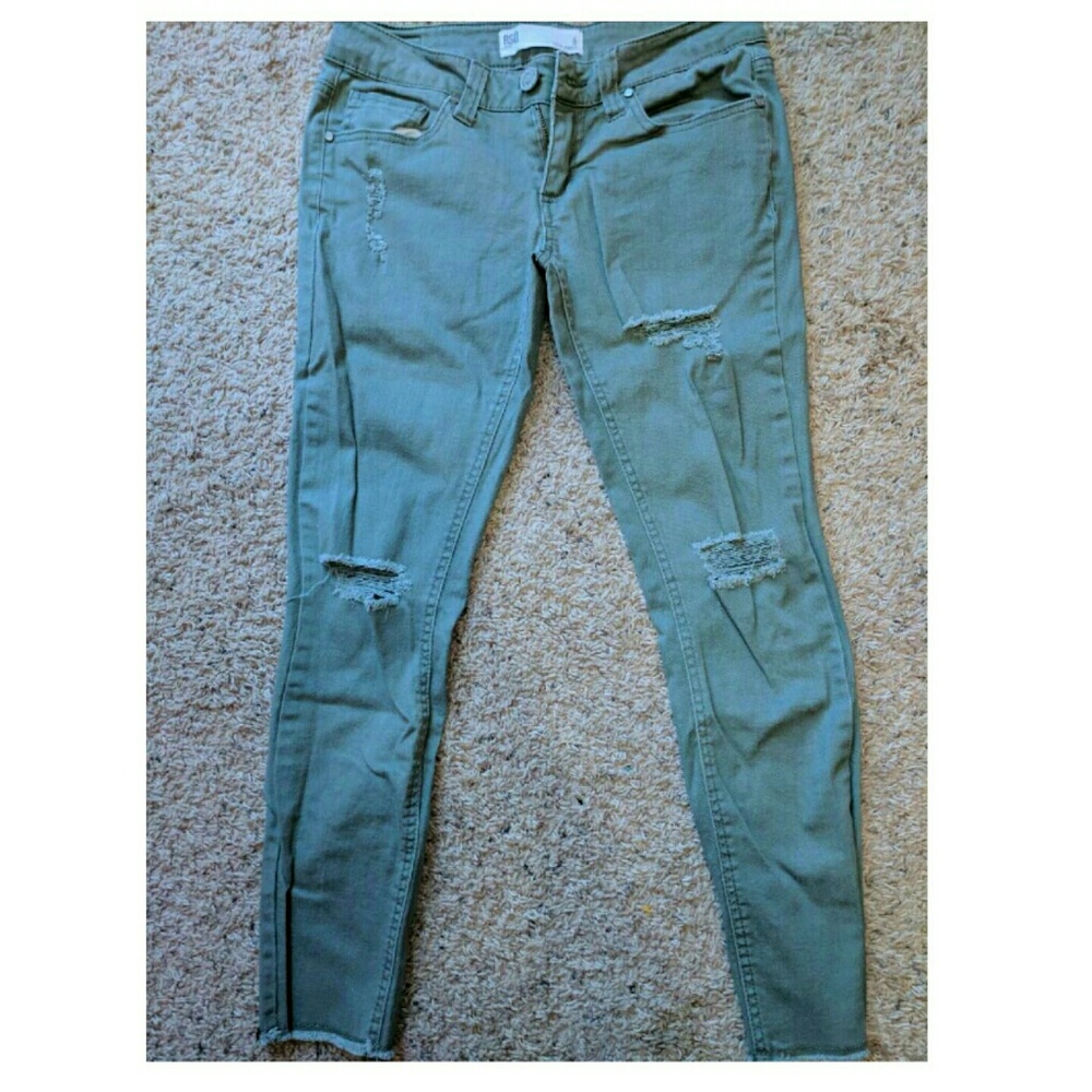 Army green rsq tillys jeans