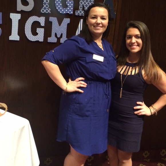 Navy Blue Business Formal Dress - Picture 1 of 3