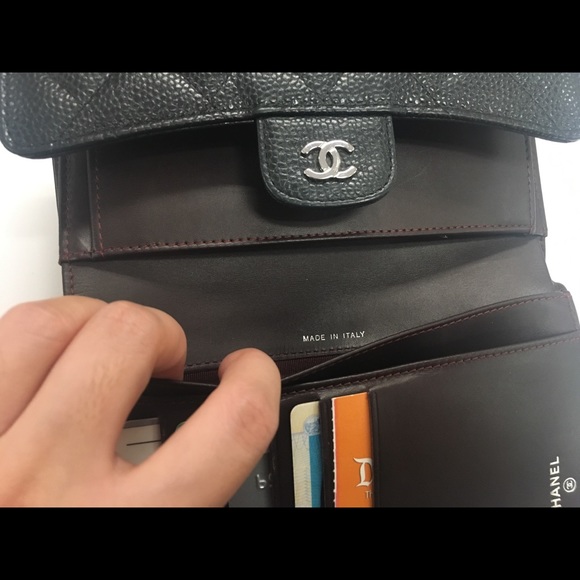 SOLD! Chanel black caviar long flap wallet - Picture 5 of 8