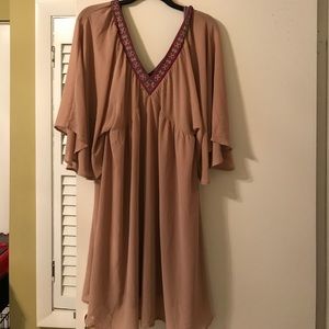 Boho style knee length dress
