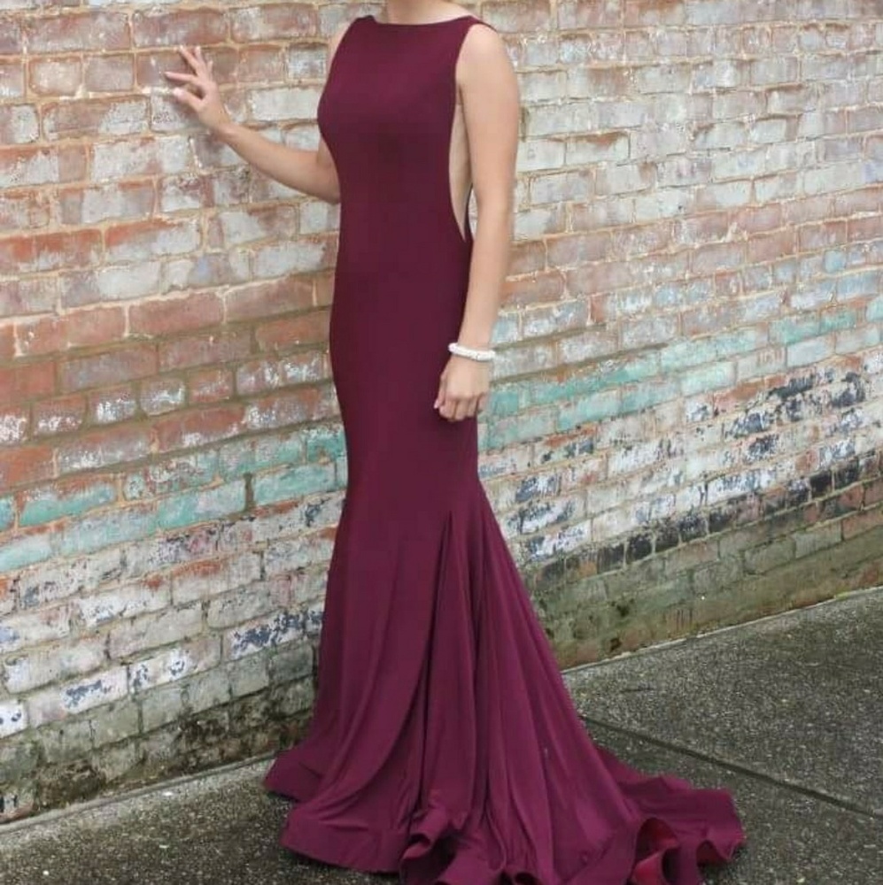 Jovani 47100 Burgundy Prom Dress