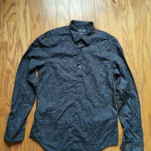 Floral long sleeve bottom down shirt (man)