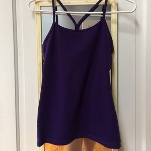 Lululemon purple Y yoga tank