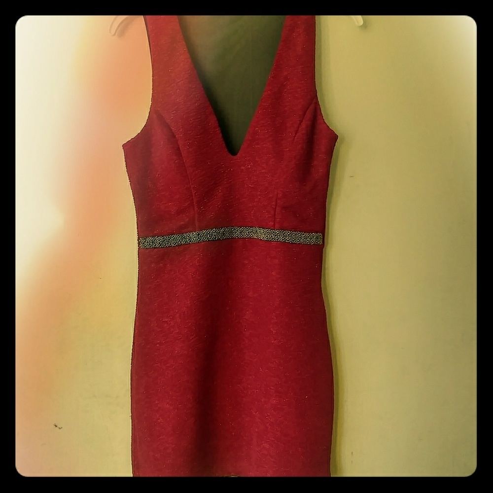 Burgandy mini dress