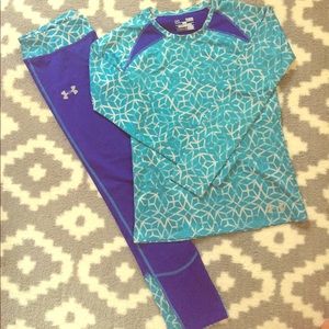 Girls Under Armour Cold Gear Set Large