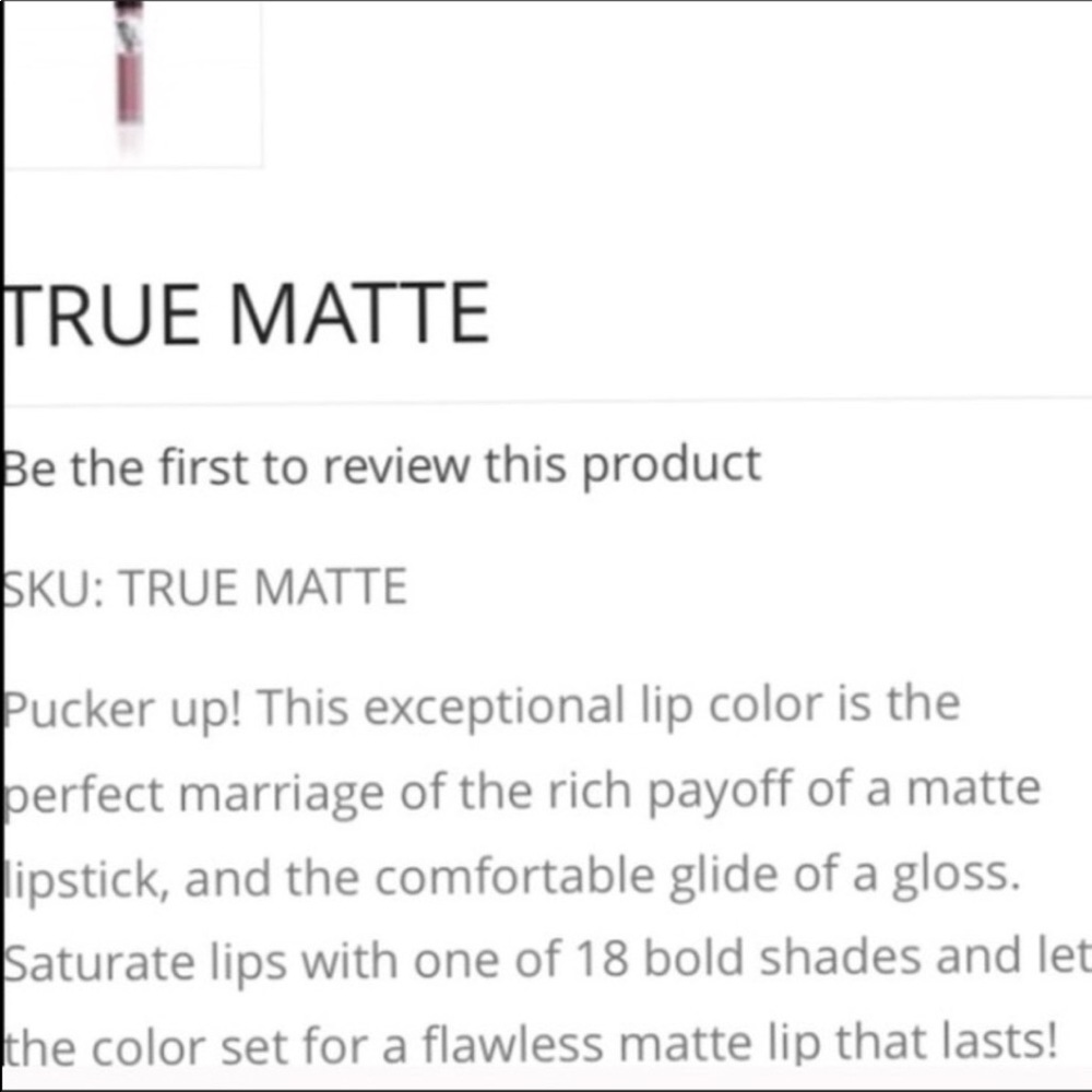 True Matte 👄 Lipstick 💄 - Picture 2 of 5