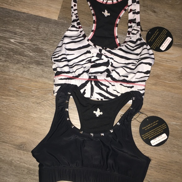 Set of 2 Designer Bodyrock Racerback Sports Bras - Picture 7 of 7