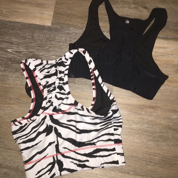 Set of 2 Designer Bodyrock Racerback Sports Bras - Picture 6 of 7