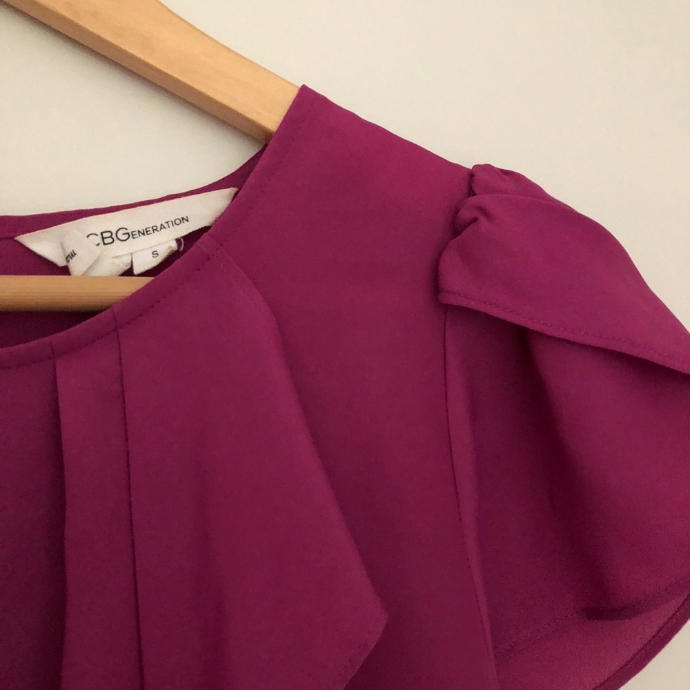 BCBGeneration Magenta Purple Blouse Size Small - Picture 2 of 6