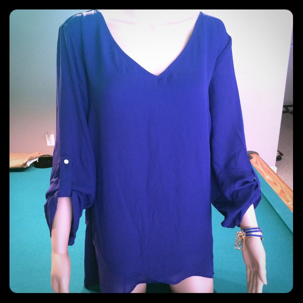 Apt 9 Royal Blue Blouse/Top- Size 1X