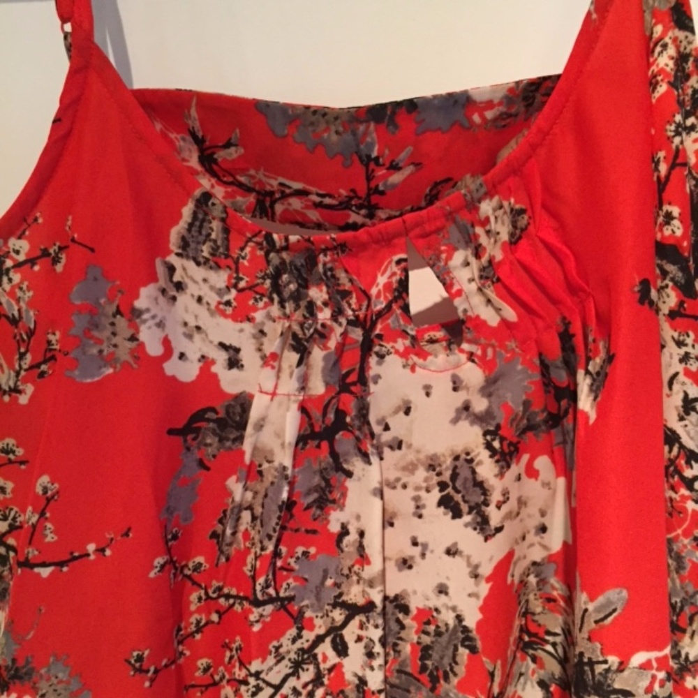Urban outfitters Kimchi Blue Silky red tank Size M - Picture 2 of 4