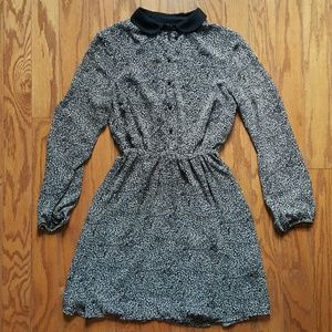 Black cheetah print dress