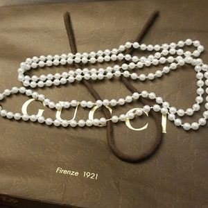 Faux pearl necklace