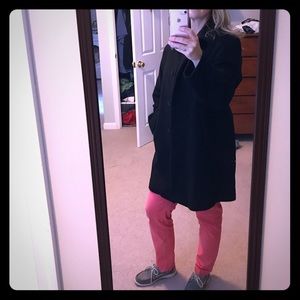 Black Calvin Klein wool pea coat