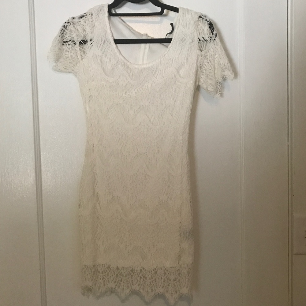 White lace dress