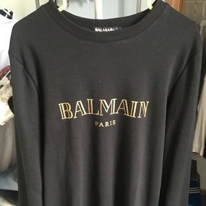 Balmain Black and Gold Crewneck