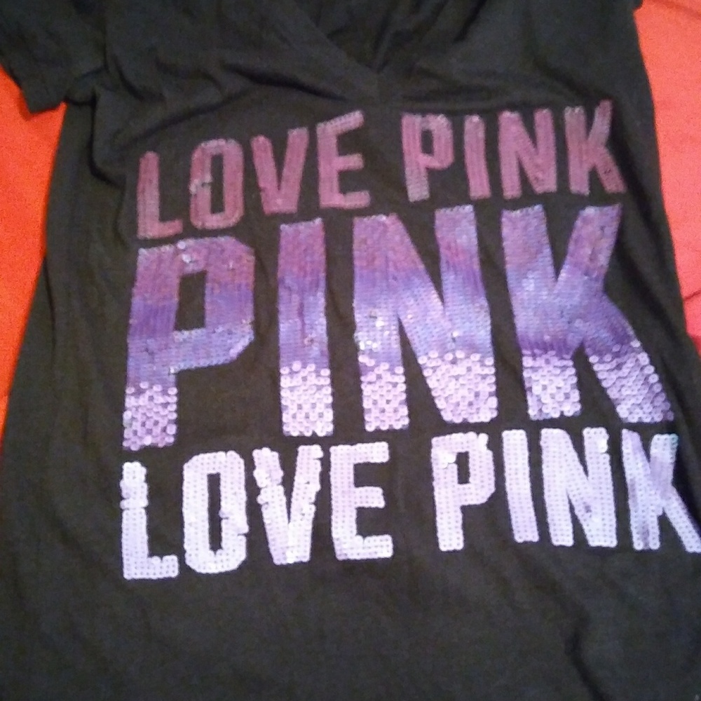Love pink purple v neck shirt