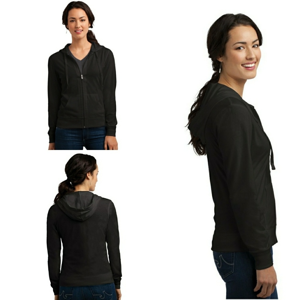 Lightweight Workout Hoodie- Black - Picture 2 of 3