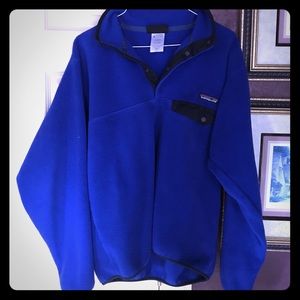 Patagonia blue synchilla fleece pullover