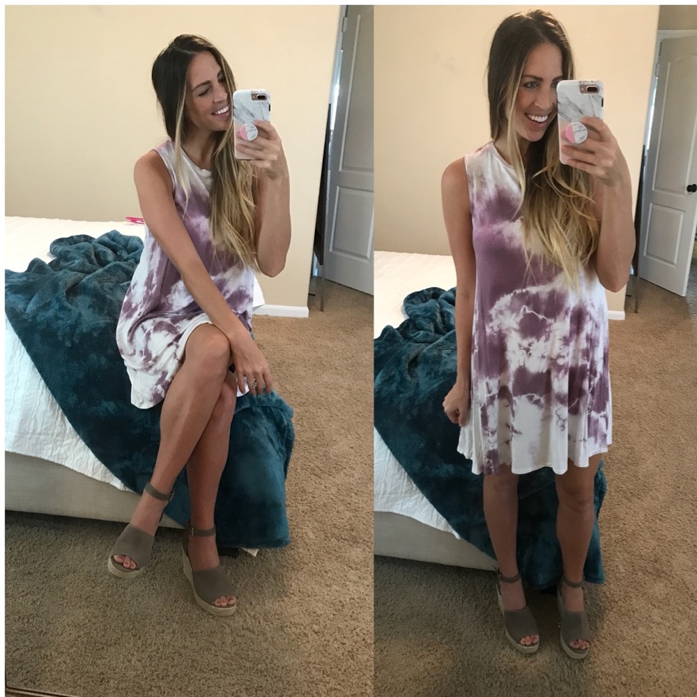 Tie dye tank dress