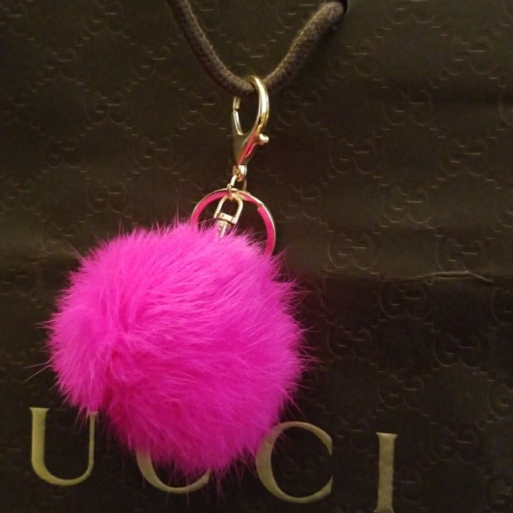 pom pom purse charm