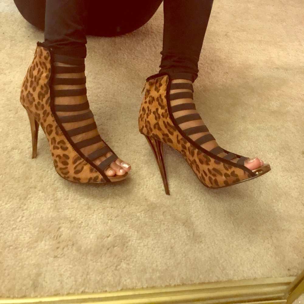 Strappy Cheetah heels