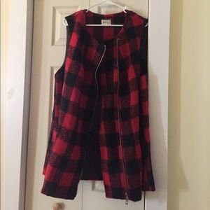 Buffalo Plaid Vest NWOT