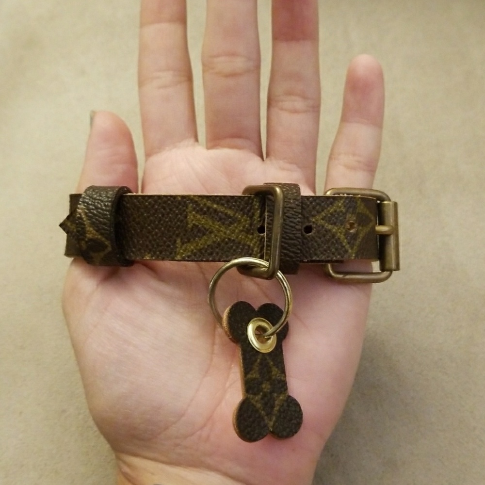 Louis Vuitton canvas dog collar