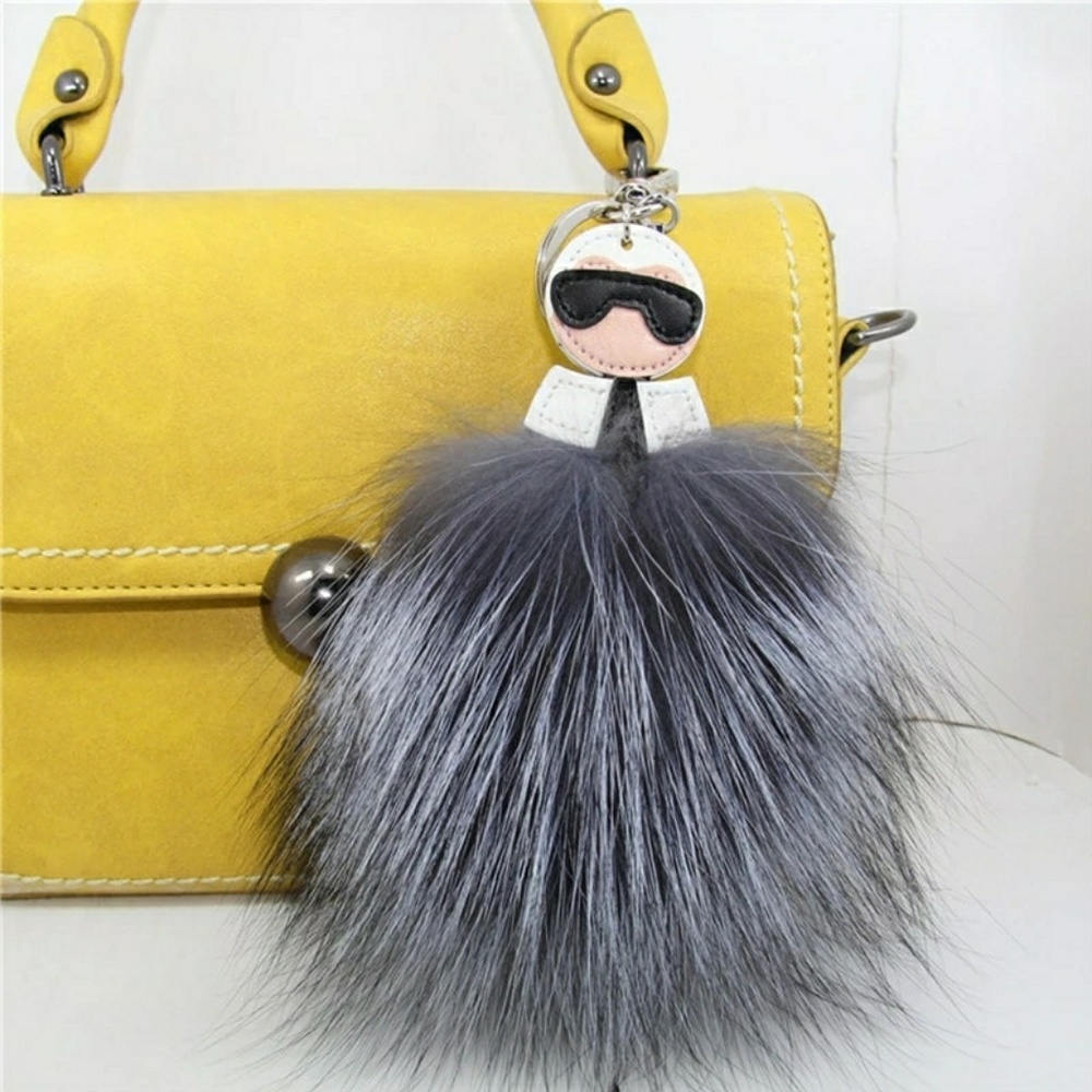 🆕️COMING SOON!Genuine Fox Fur Key Chain Bag Charm