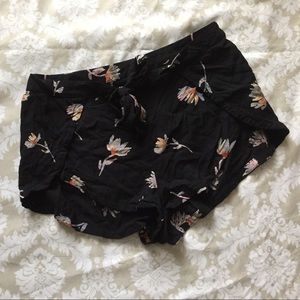 Black wrap shorts