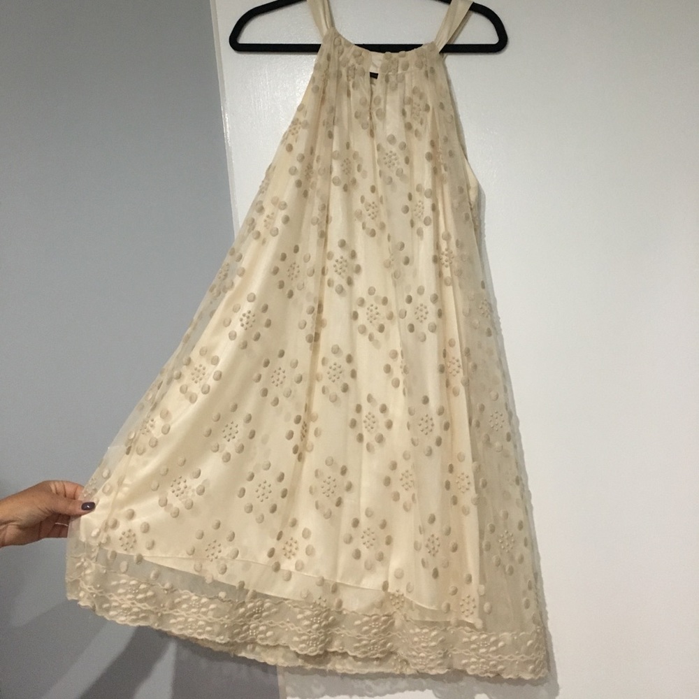 BCBG cream dress