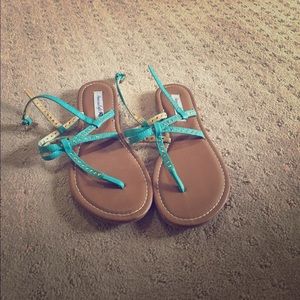 Never worn turquoise sandals