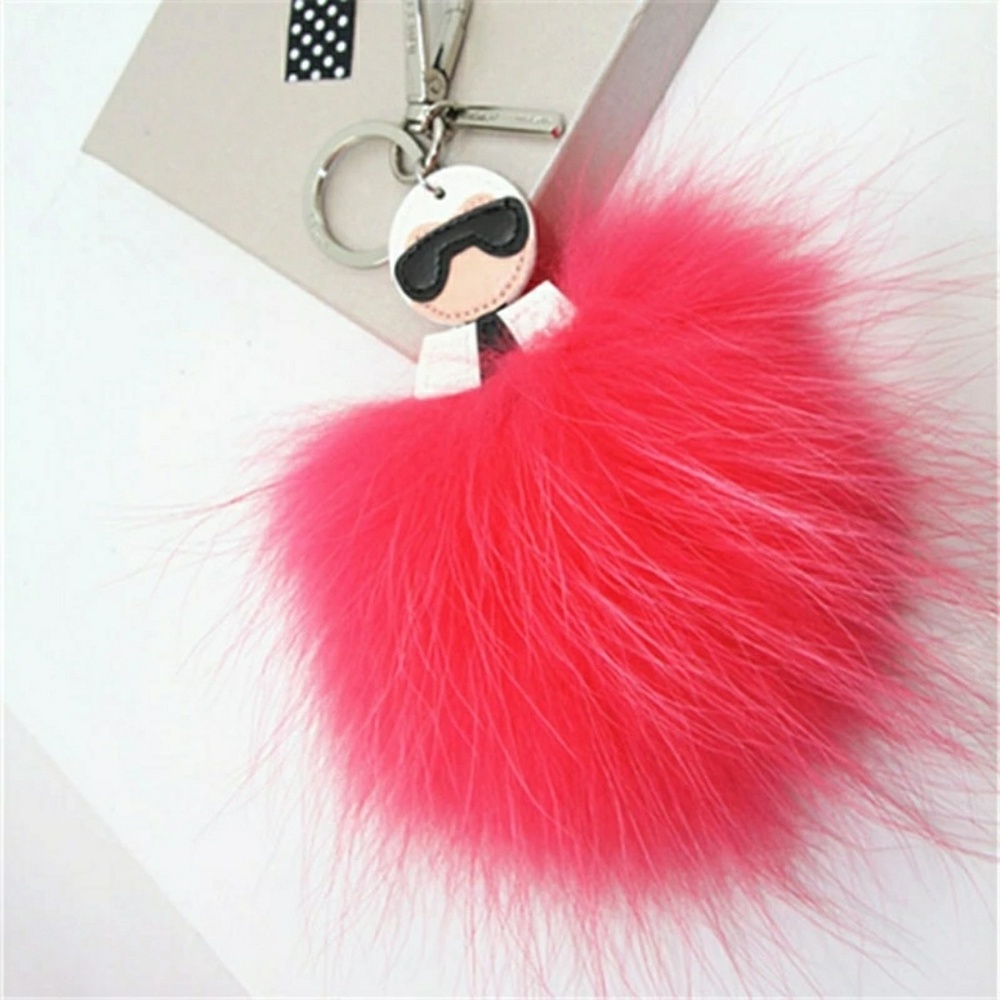 🆕️COMING SOON!Genuine Fox Fur Key Chain Bag Charm