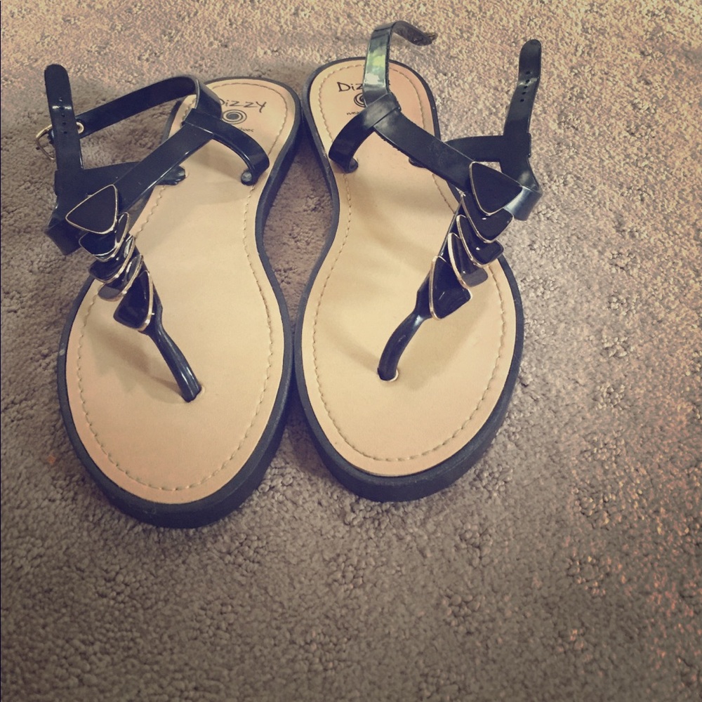 Never worn modern patterned sandals